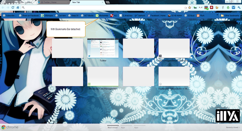 Hatsune Miku Google Chrome Theme