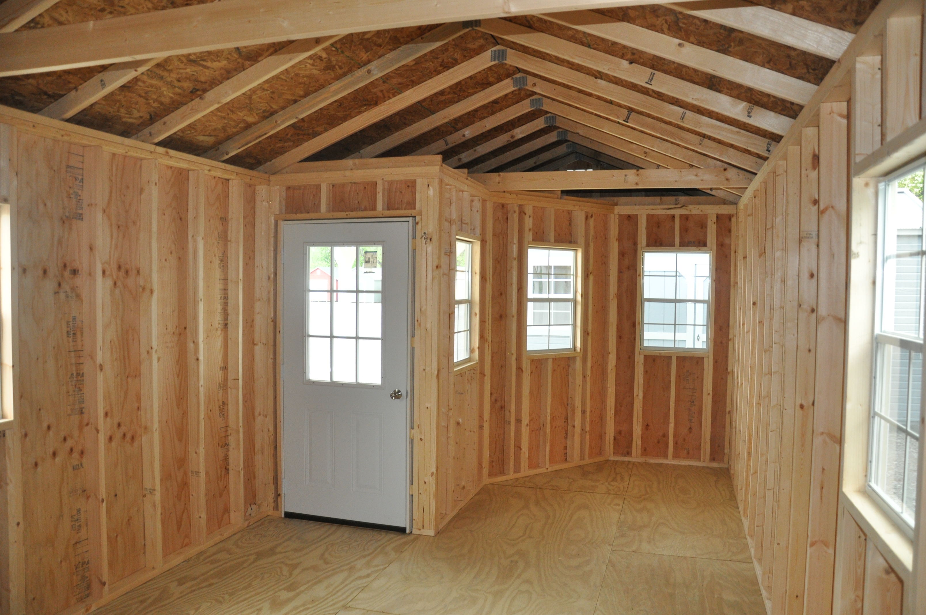 A range of cabin styles including . 12'x28' Lux Cabinette | Overstock Items, Peak Style Sheds