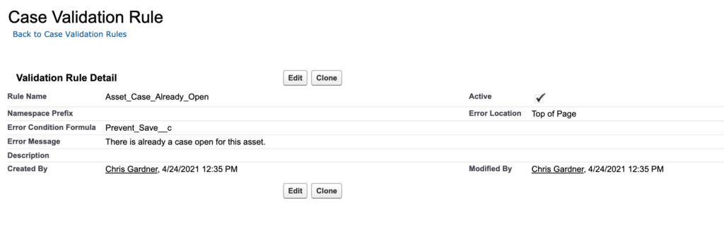 Quickly And Easily Prevent Duplicate Records Salesforce Blog Select the relevant validation rule and click on Edit.