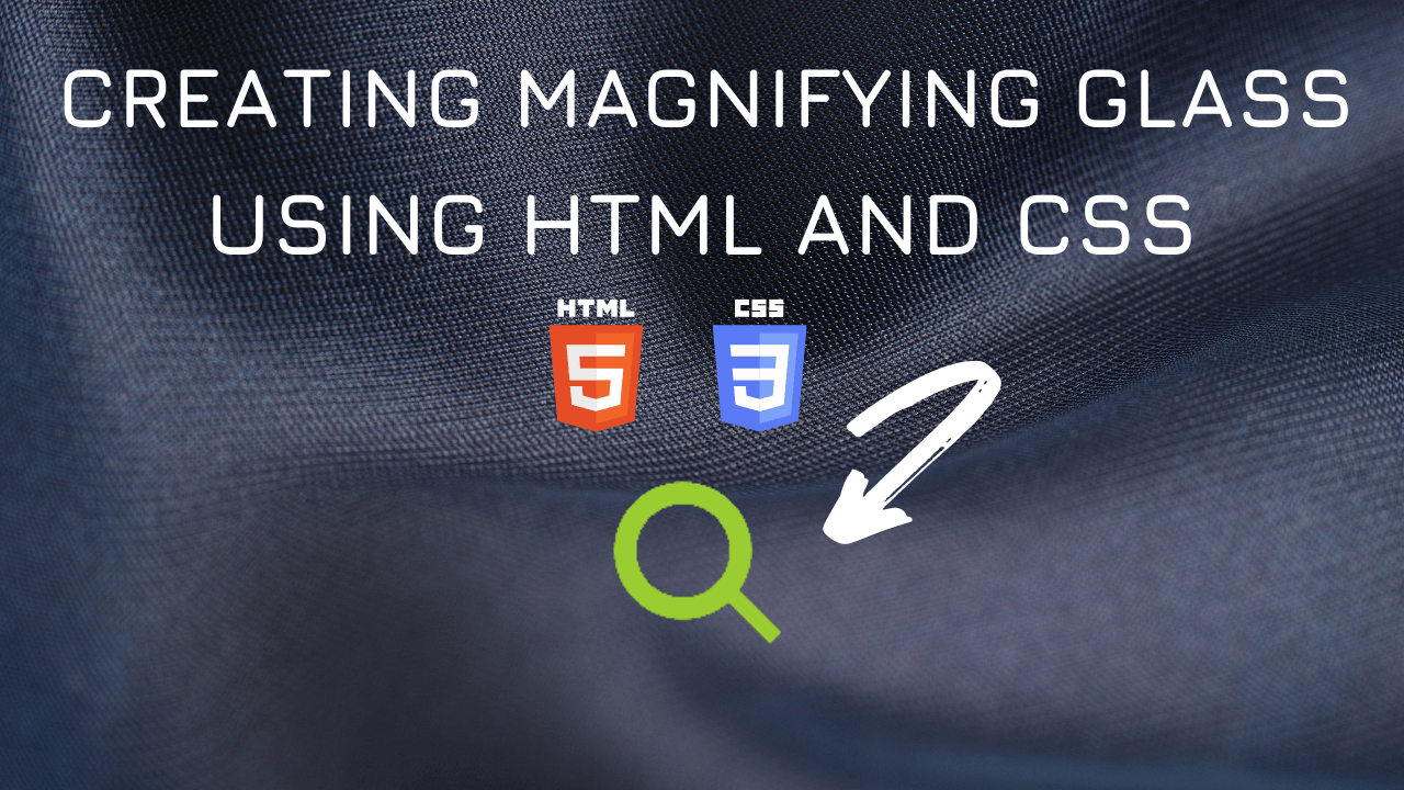 🔎Magnifying Glass Icon Using HTML5 and CSS3 Salow Studios