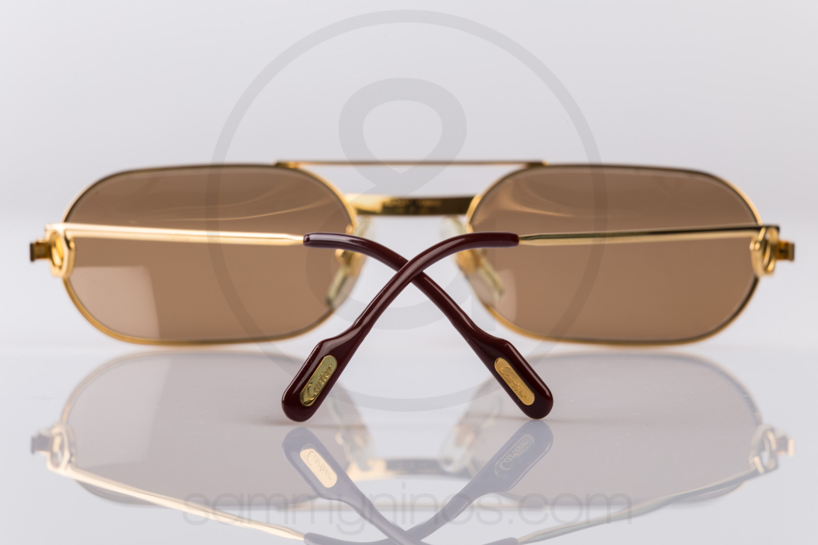 【希少】Cartier Sunglasses Must Santos GOLD Cartier Must Santos 55-20 – Sammy & Nino's Store