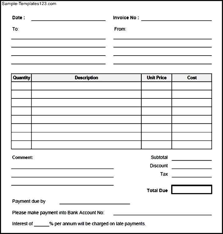 sales invoice template free sample templates