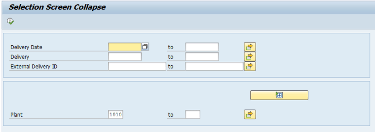 Collapsible controls Selection Screen SAP ABAP Report