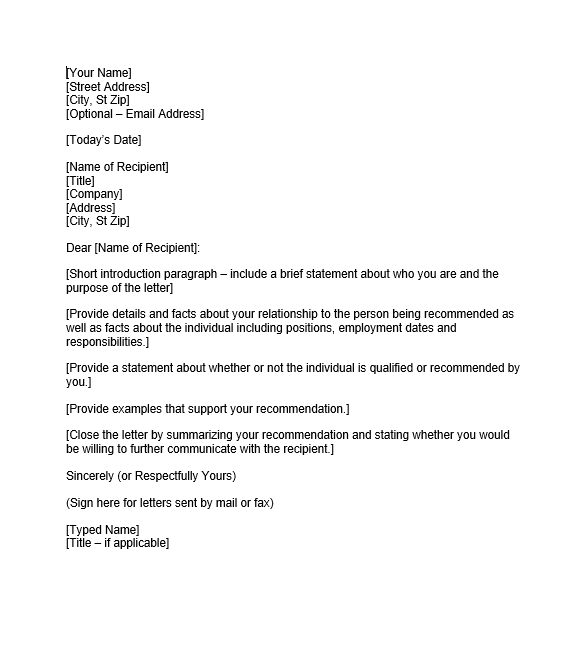 4 Job Reference Letter Templates Free Word Pdf