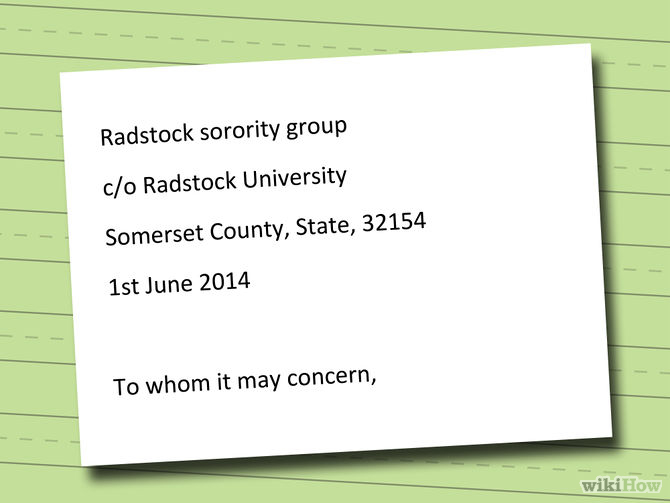 Letter Of Interest For A Sorority Sample Templates