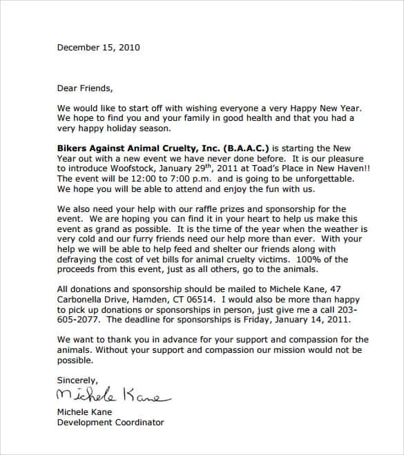 14 Sample Fundraising Letters Writing Letters Formats Examples