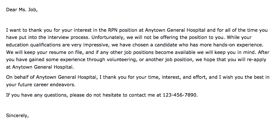 8 Refusal Letter Samples Writing Letters Formats Examples