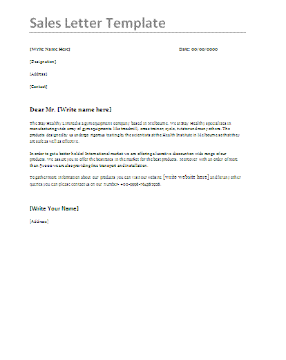 41 Sample Sales Letters Templates Word Pdf