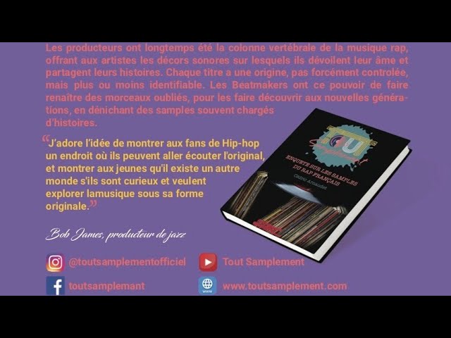 [livres] Enquête sur les samples du rap