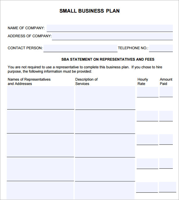 Template Business Plan Free