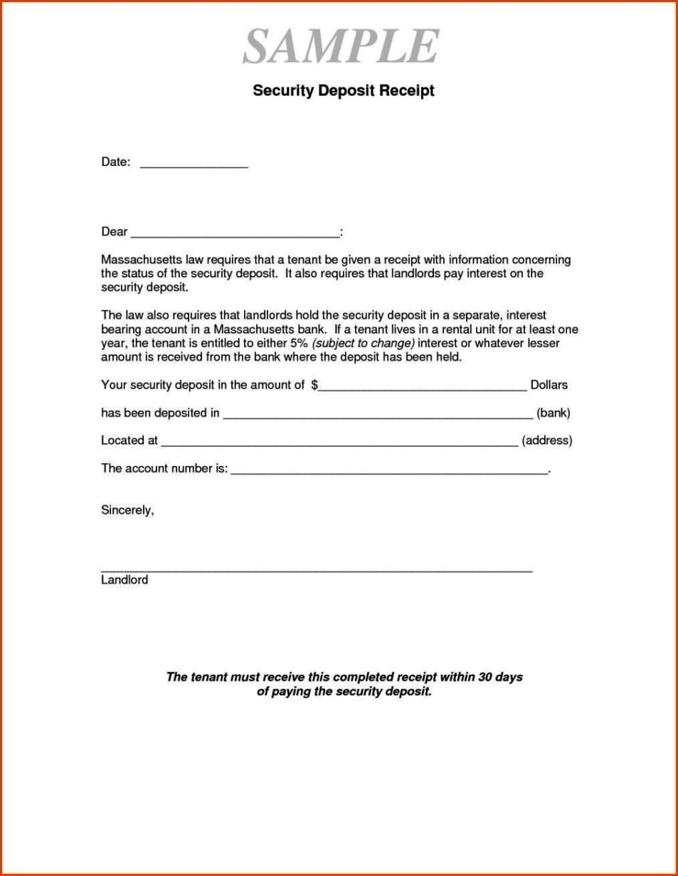 tenancy deposit receipt template uk free receipt template