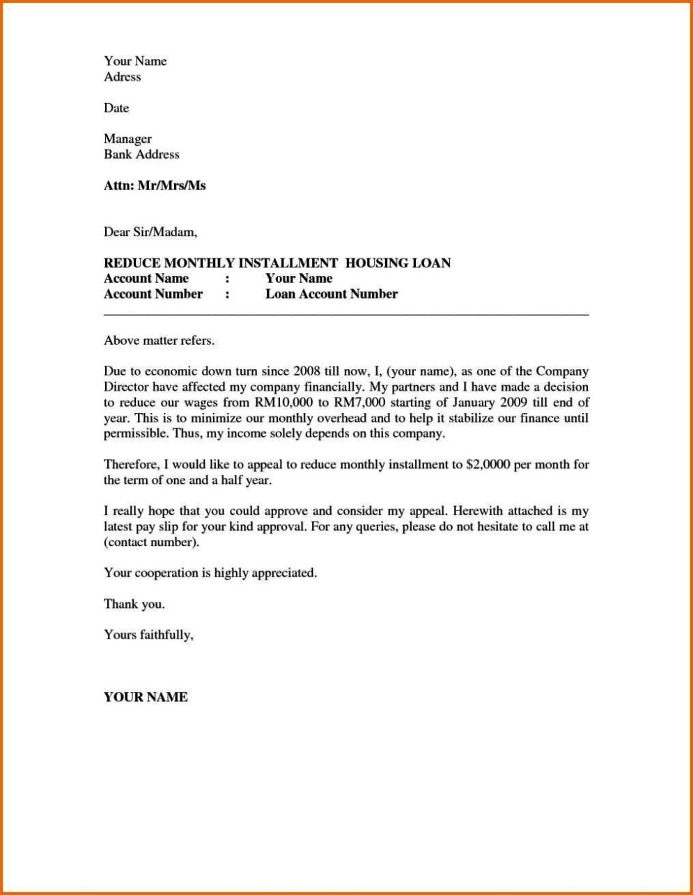 Do i need to create a new application? Housing Appeal Letter - SampleTemplatess - SampleTemplatess