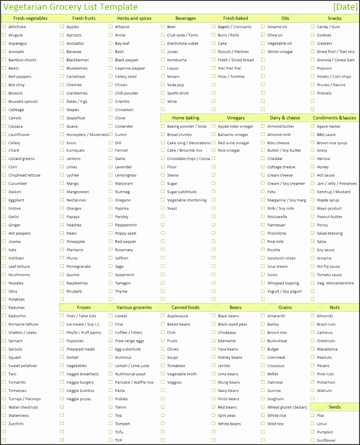 5 printable grocery list template sampletemplatess sampletemplatess