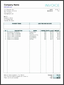 10 free invoice template pdf download sampletemplatess sampletemplatess