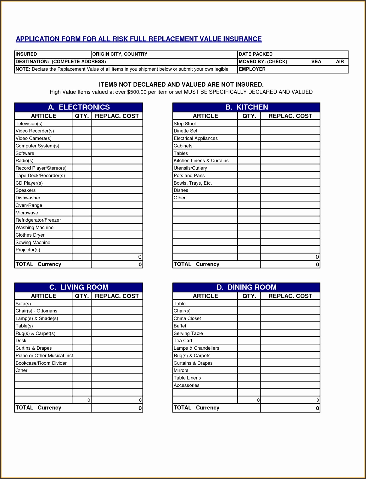 9 moving packing list template sampletemplatess sampletemplatess