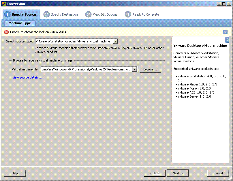 Unable to obtain the lock on virtual disks. Problem çözümü