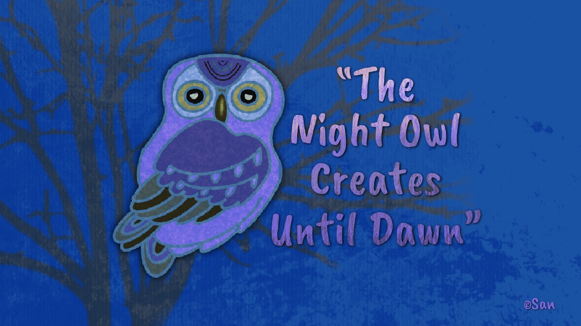 Two Dominant Graphic with Owl and Typography
