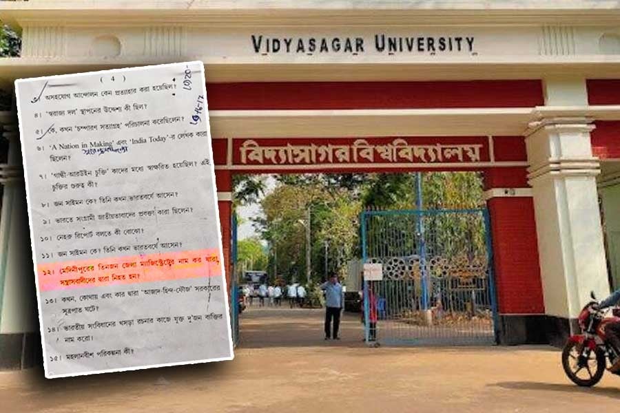 বিদ্যাসাগর বিশ্ববিদ্যালয়ের ইসি বৈঠকেও প্রশ্নপত্রে ‘সন্ত্রাসবাদী’ বিতর্ক, কী নিয়ে আলোচনা?