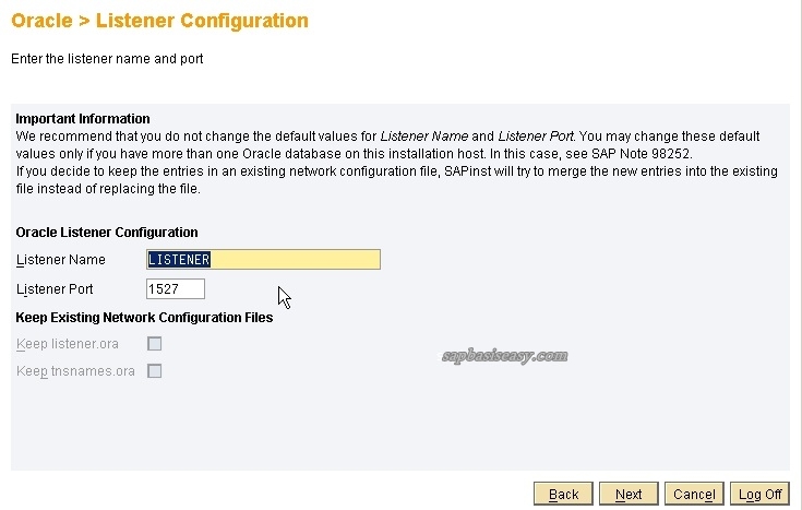 listener port for sap dialog instance