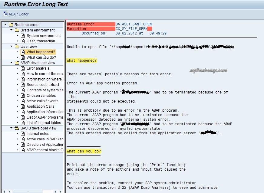How to Monitor / Analyze SAP ABAP Dumps SAP Basis Easy
