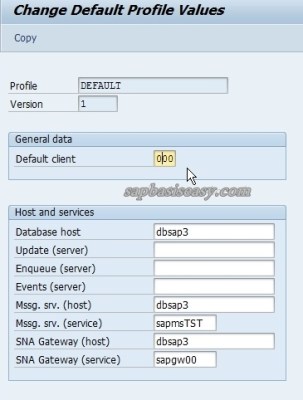 Change Default Profile on Basic Maintenance