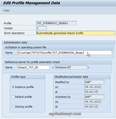 Extended Profile Maintenance in Administration Data