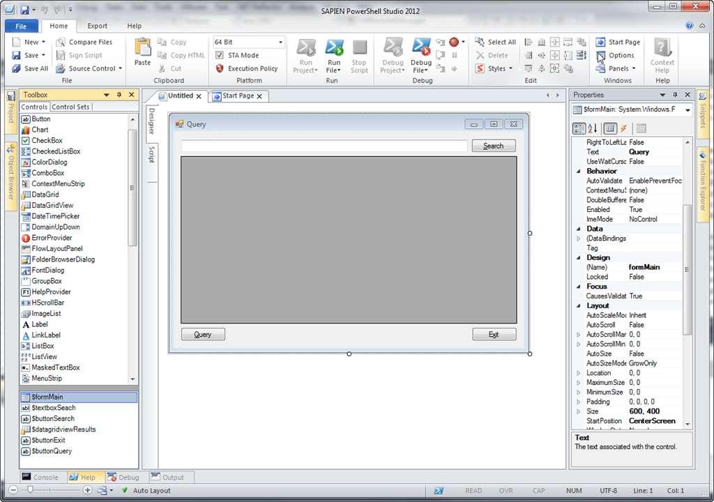 Powershell forms tutorial