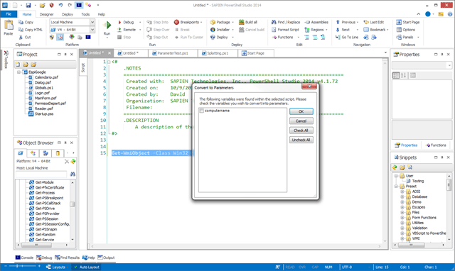 PowerShell Studio 2014: More Function Builder Updates - SAPIEN Blog