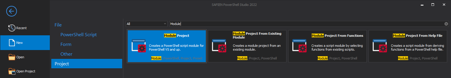 PowerShell Studio Projects: Module Project - SAPIEN Blog