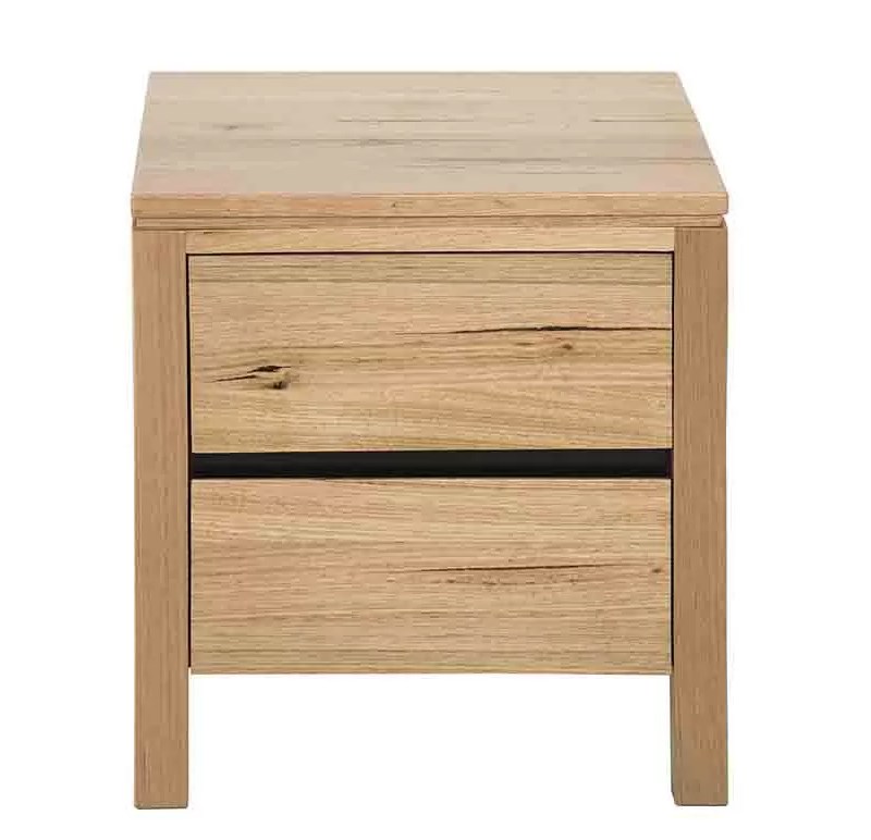 CHATSWOOD 2 Drawer Bed Side Table in Tas Oak