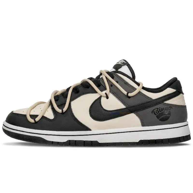 [Custom Coco Mocha for women]Nike Dunk Cocoa Mocha Low-Top Skateboard Shoes GS Black Gray 2