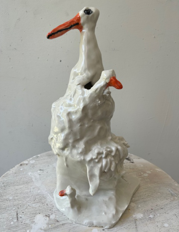 Bill Adams, Family, 2021, Porcelain, 13 x 9 x 7 in., Courtesy of the artist
