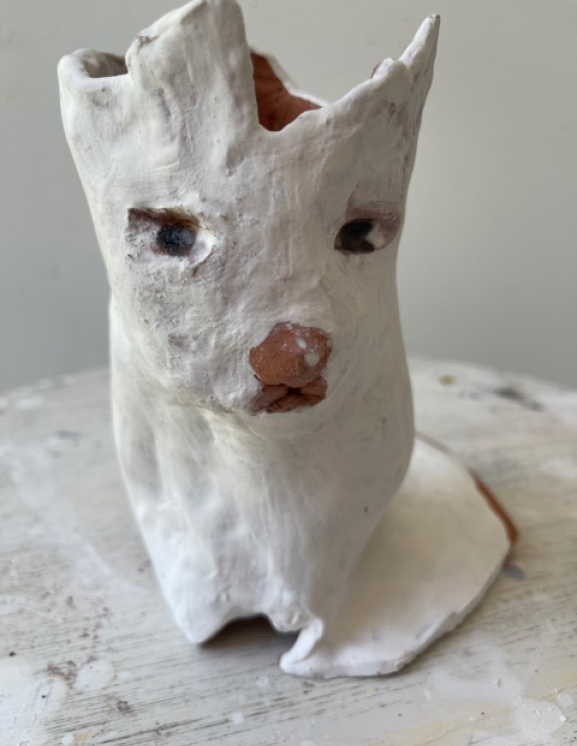 Bill Adams, Winkey, 2021, Terracotta, 6 x 5 x 6 in., Courtesy of the artist