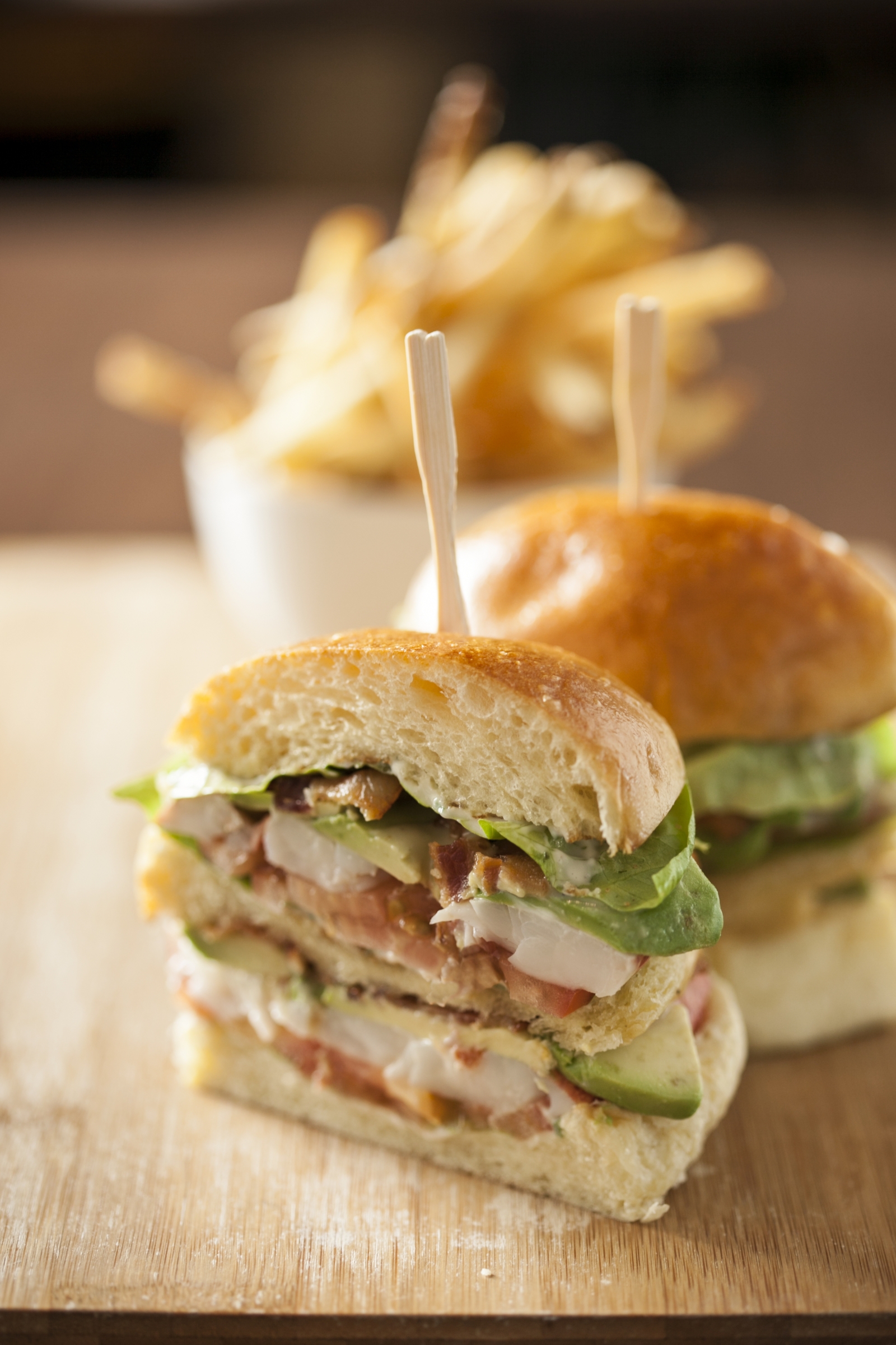 Club sandwich from bistro