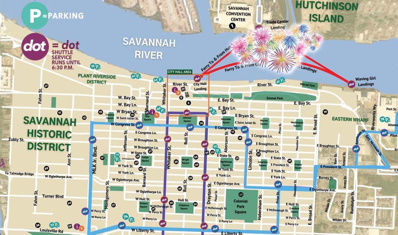 River Street 4th Of July Savannah GA Savannah Com Paking Savannah Map 