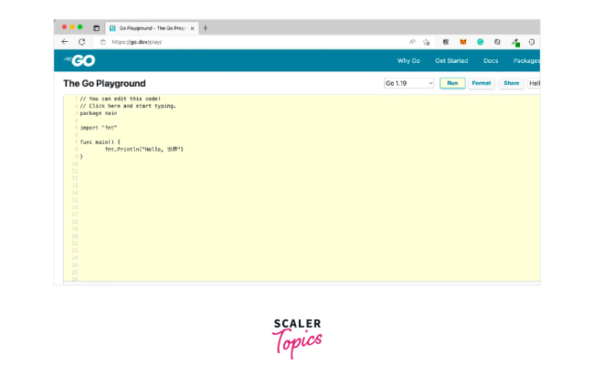 Golang Playground For Practice - Scaler Topics