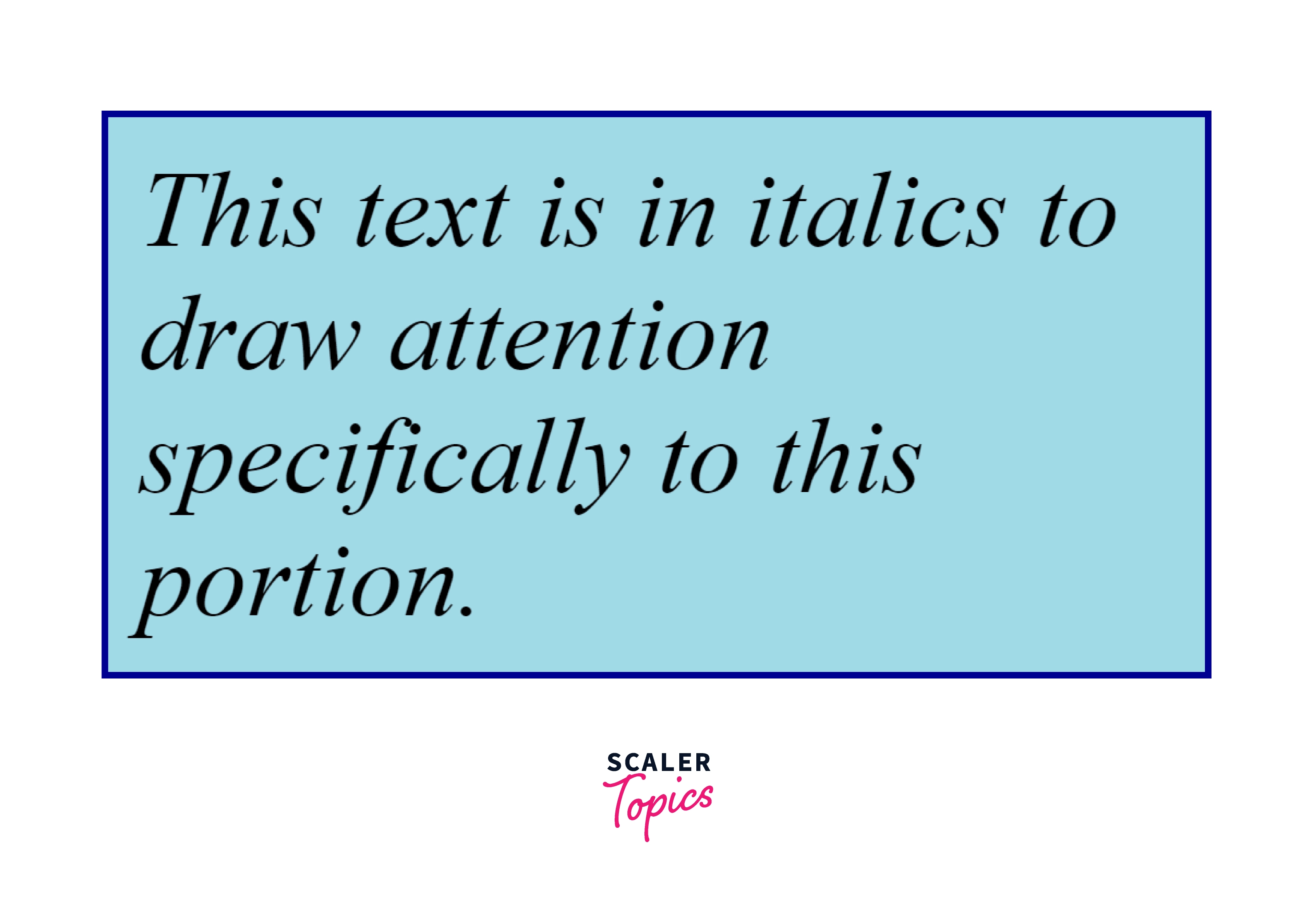 Text italic css
