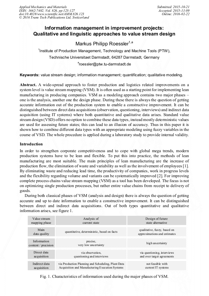 Information Management In Improvement Projects Qualitative