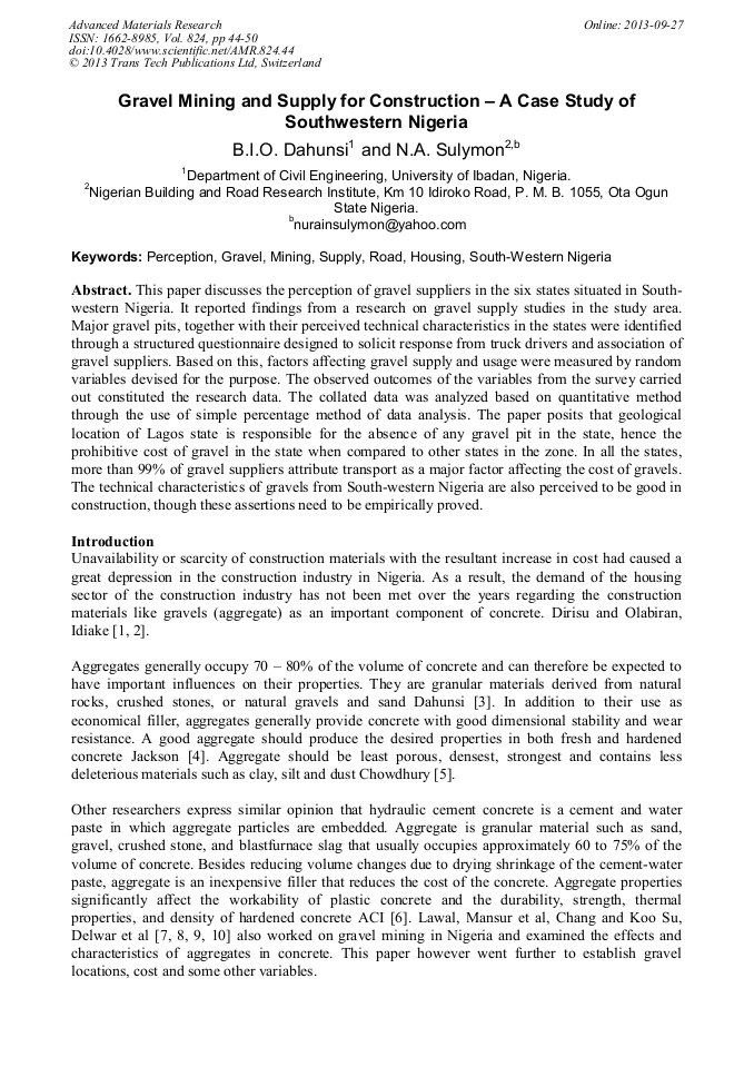 Gravel Mining And Supply For Construction A Case Study Of