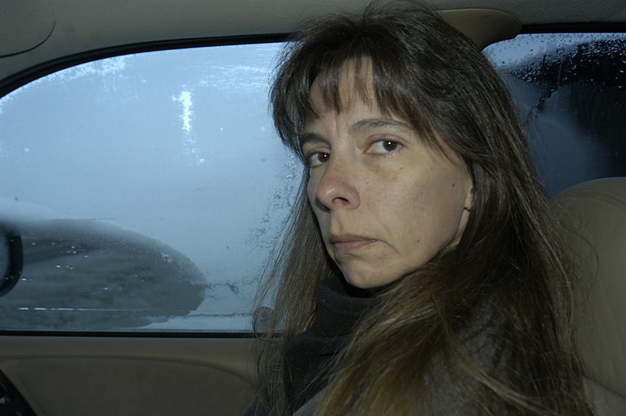 Deborah in the frozen car Deborah in the frozen car