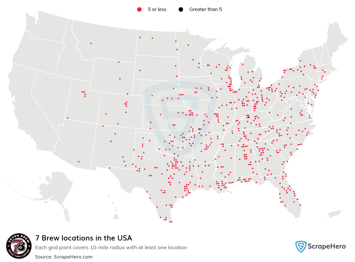Number Of 7 Brew Locations In The USA In 2026 ScrapeHero 7 Brew USA 100dpi 