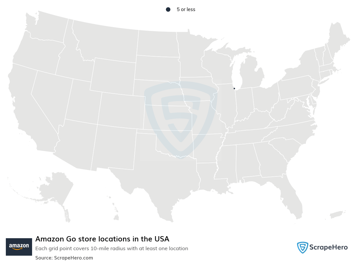 Number Of Amazon Go Locations In The USA 2026 Scrapehero 100DPI.