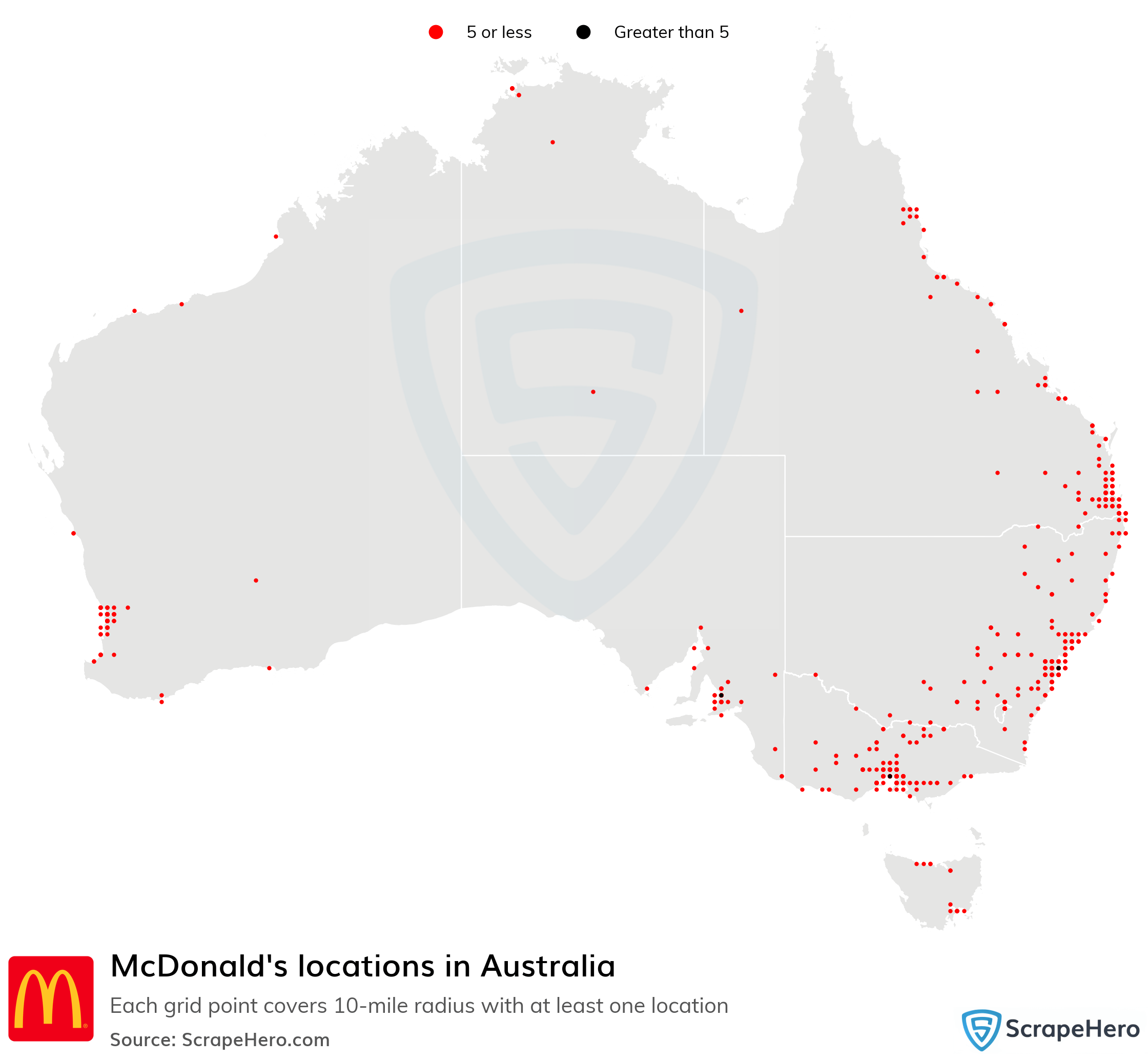 10 Largest Food Chains In Australia In 2026 ScrapeHero McDonalds Australia 
