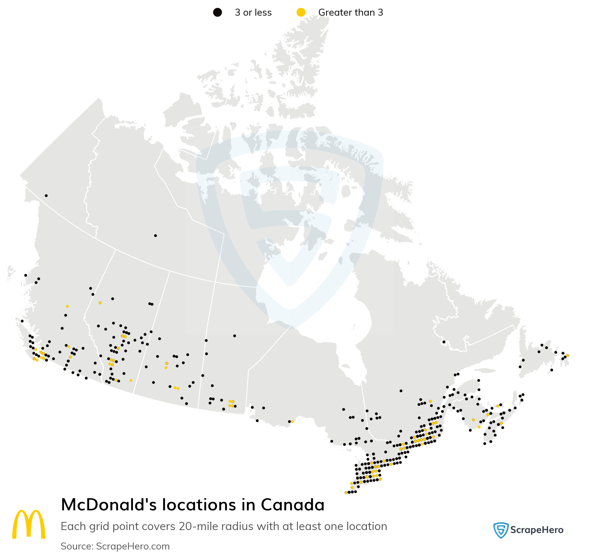 Number Of McDonald S Locations In Canada In 2026 ScrapeHero McDonalds Canada 