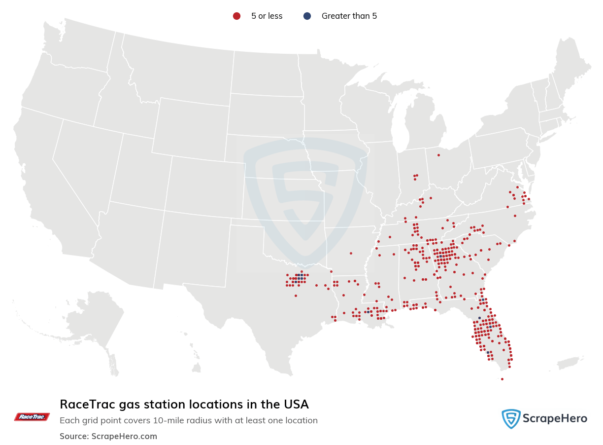 10 Largest Gas Stations In Florida In 2026 Based On Locations ScrapeHero RaceTrac USA 100dpi 
