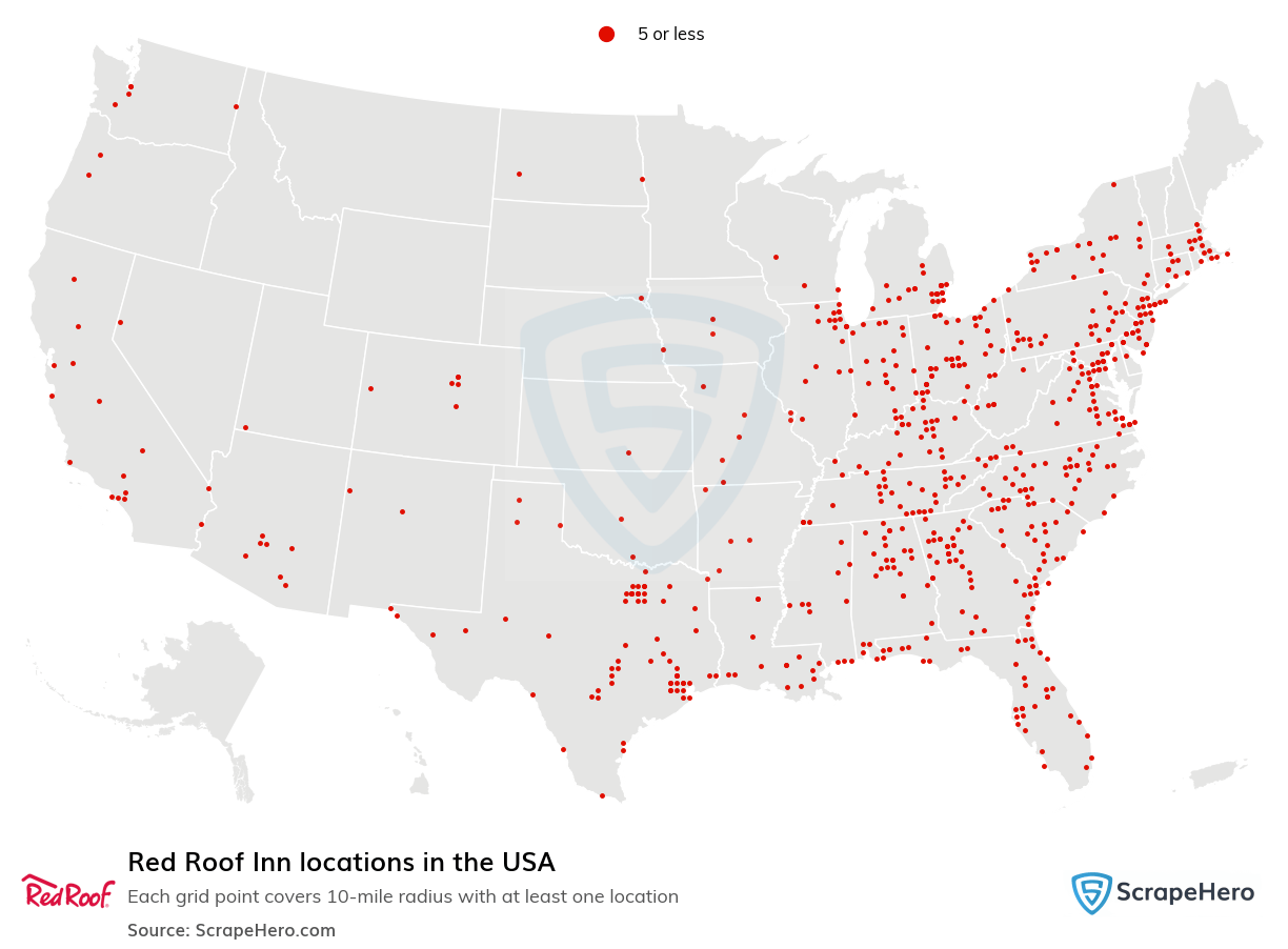 Number Of Red Roof Inn Locations In The USA In 2026 ScrapeHero Red Roof Inn USA 100dpi 