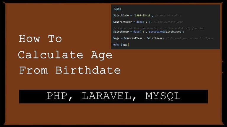 Php Code Calculate Age Based On Date Of Birth Ktchost - Elegant High Resolution Abstract Images | Free Download