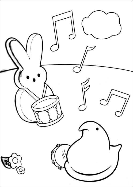 Free printable peeps coloring pages