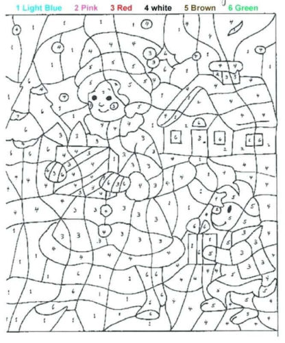 free printable christmas color by number activity sheets and coloring pages