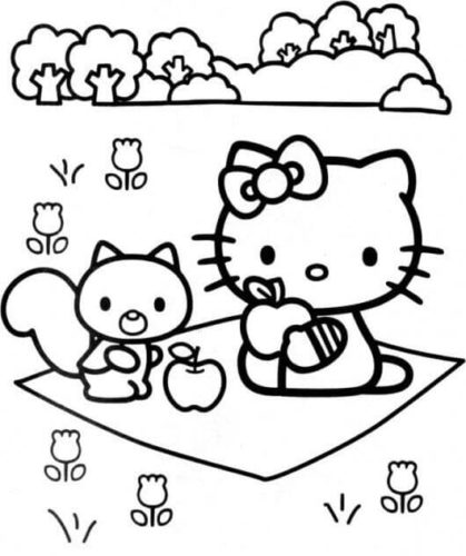 35 free hello kitty coloring pages printable